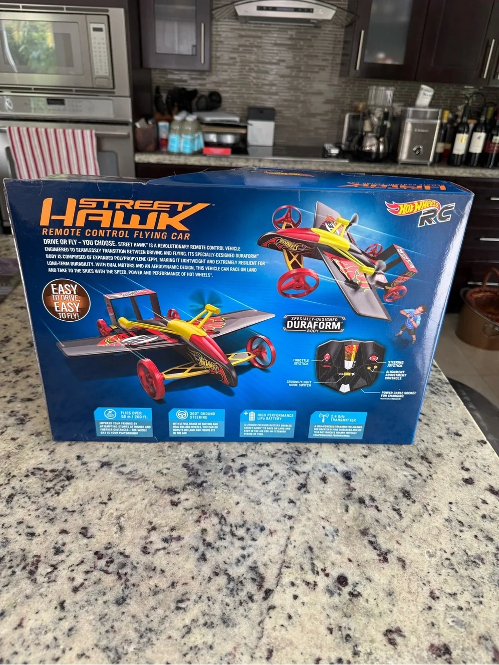 Title: 🔥 NEW Mattel Hot Wheels Street Hawk RC Flying Car Drone Sealed
